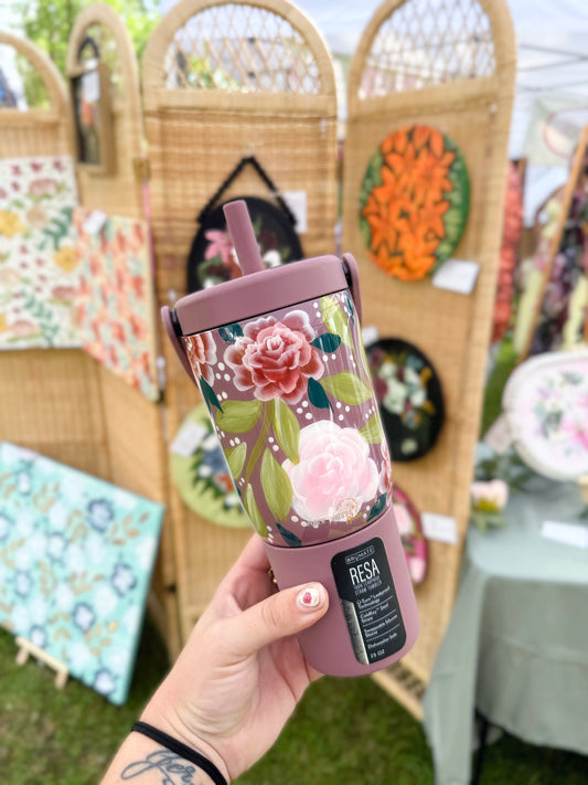 Rose and Peony Handpainted Bru Resa